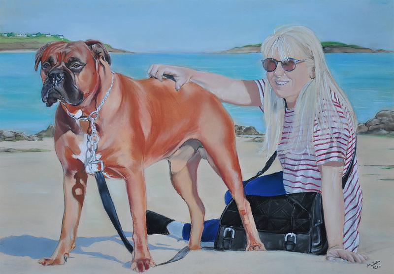 markus-un moment de bonheur.jpg - Pastel format /size 50x70 